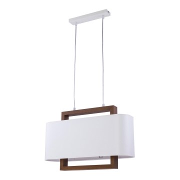 Люстра на тросе ARTEMIDA 1xE27/60W/230V белая/коричневая