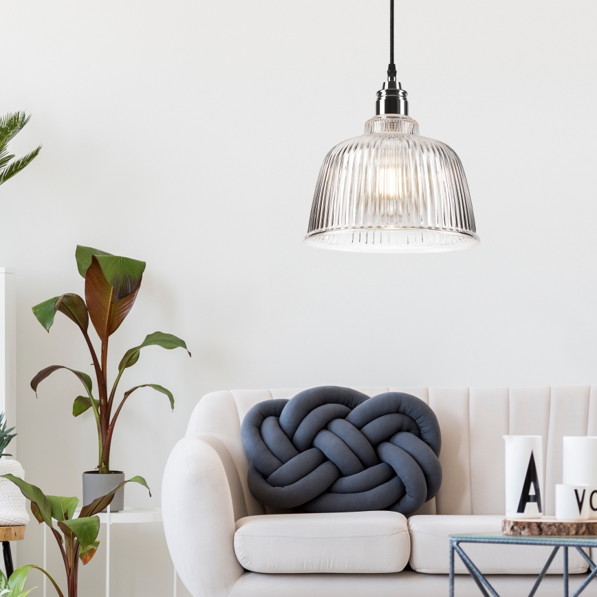 Люстра на тросе ASTA 1xE27/60W/230V блестящий хром