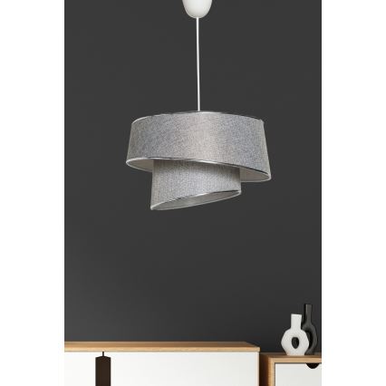 Люстра на тросе BARETTE 1xE27/60W/230V серебряная/блестящий хром