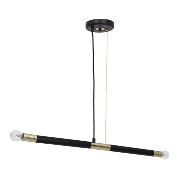 Люстра на тросе BASTONE 2xE14/40W/230V черная/золотая