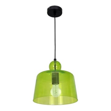 Люстра на тросе BELL 1xE27/60W/230V зеленая
