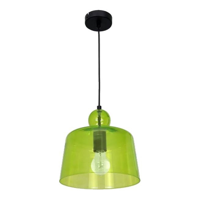 Люстра на тросе BELL 1xE27/60W/230V зеленая