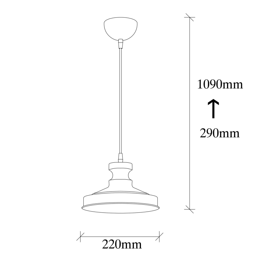 Люстра на тросе BERCESTE 1xE27/40W/230V золотая
