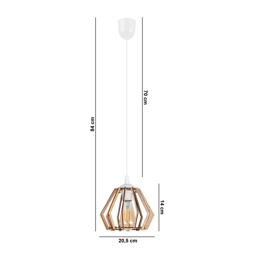 Люстра на тросе BERGO 1xE27/60W/230V белая