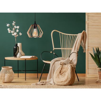 Люстра на тросе BERGO 1xE27/60W/230V черная