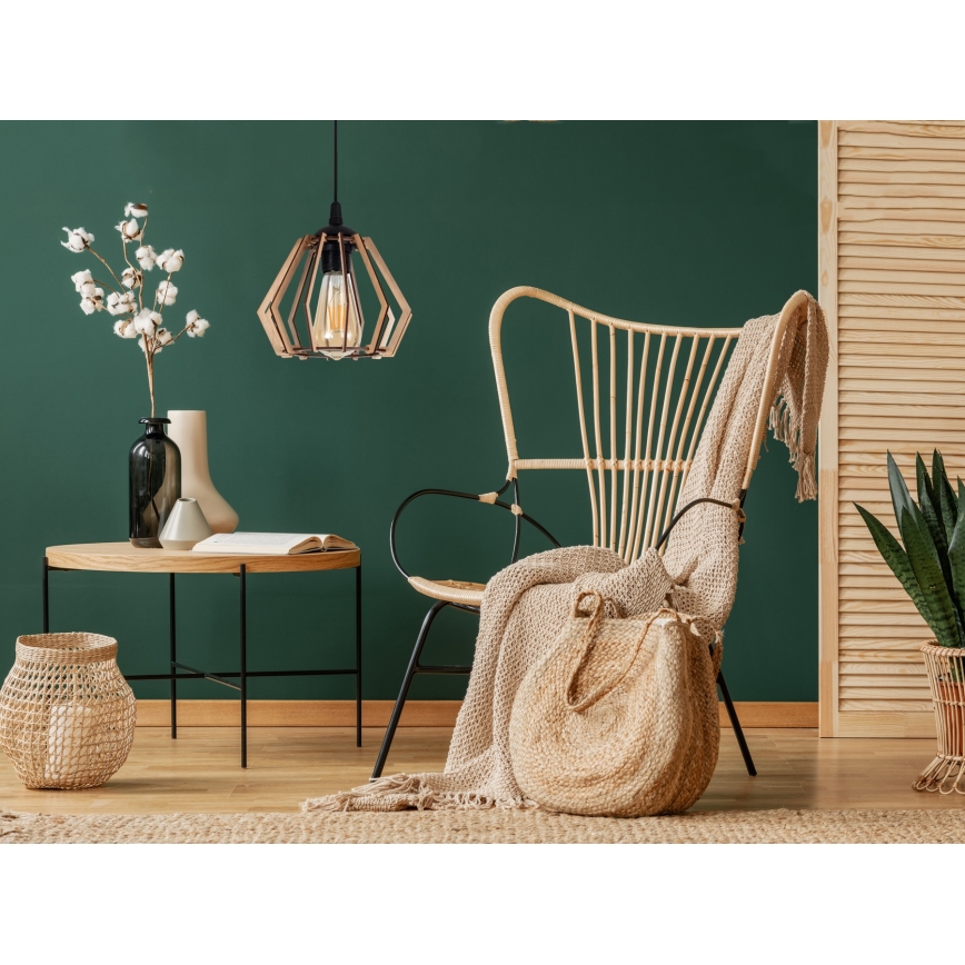 Люстра на тросе BERGO 1xE27/60W/230V черная