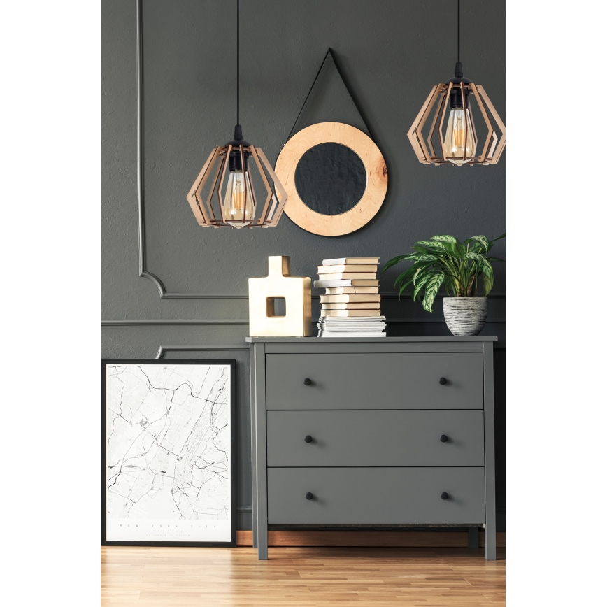 Люстра на тросе BERGO 1xE27/60W/230V черная