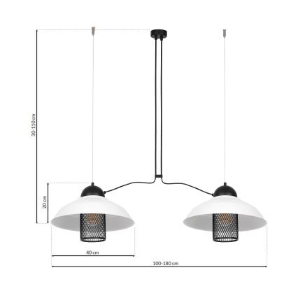 Люстра на тросе BJORN 2xE27/60W/230V