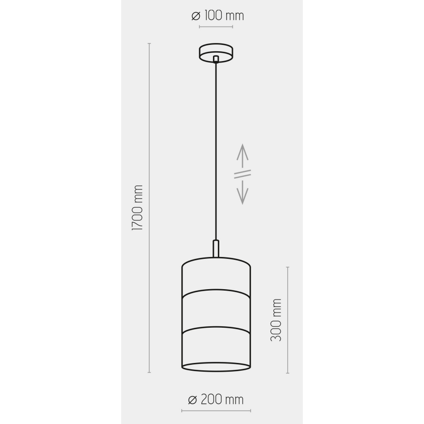 Люстра на тросе BOGART 1xE27/15W/230V белая/золотая