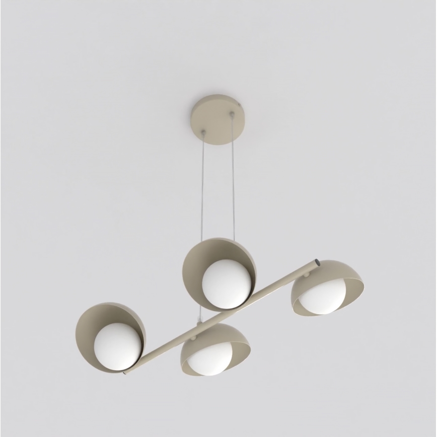 Люстра на тросе BOOM 4xG9/8W/230V бежевая