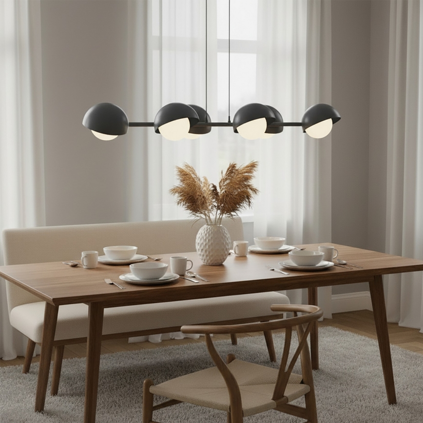 Люстра на тросе BOOM 6xG9/8W/230V черная