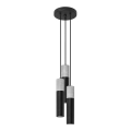 Люстра на тросе BORGIO 3xGU10/40W/230V бетон/металл, черная