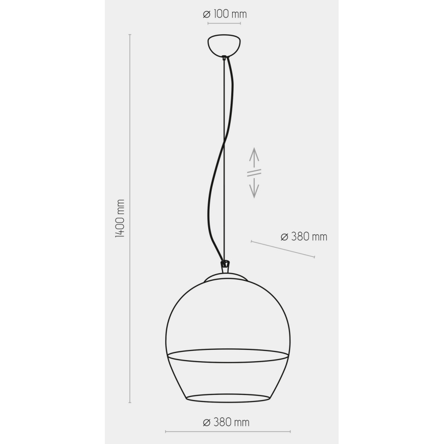 Люстра на тросе BOULETTE 1xE27/60W/230V золотая