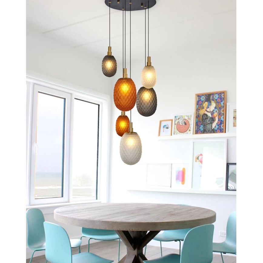 Люстра на тросе CACTUS 6xG9/5W/230V медная/серая/белая