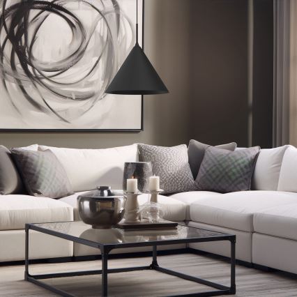 Люстра на тросе CAPITAL 1xGX53/15W/230V, диам. 32 см, чёрная