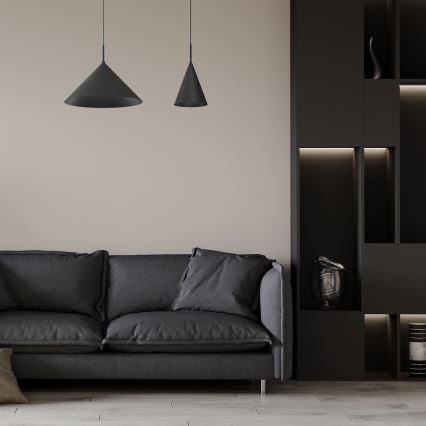 Люстра на тросе CAPITAL 1xGX53/15W/230V, диаметр 46 см, чёрная