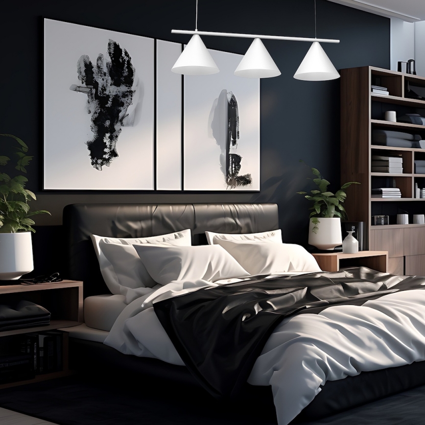 Люстра на тросе CAPITAL 3xGX53/15W/230V, белая