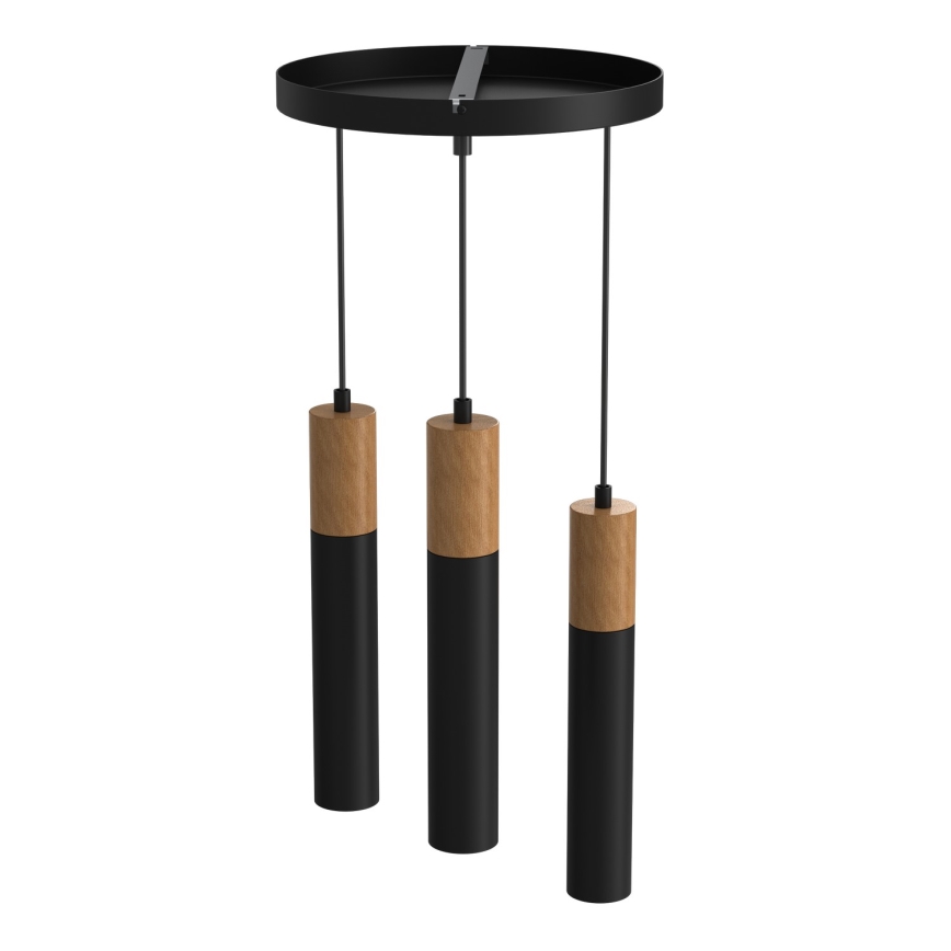 Люстра на тросе CASSA 3xGU10/60W/230V черная, круглая