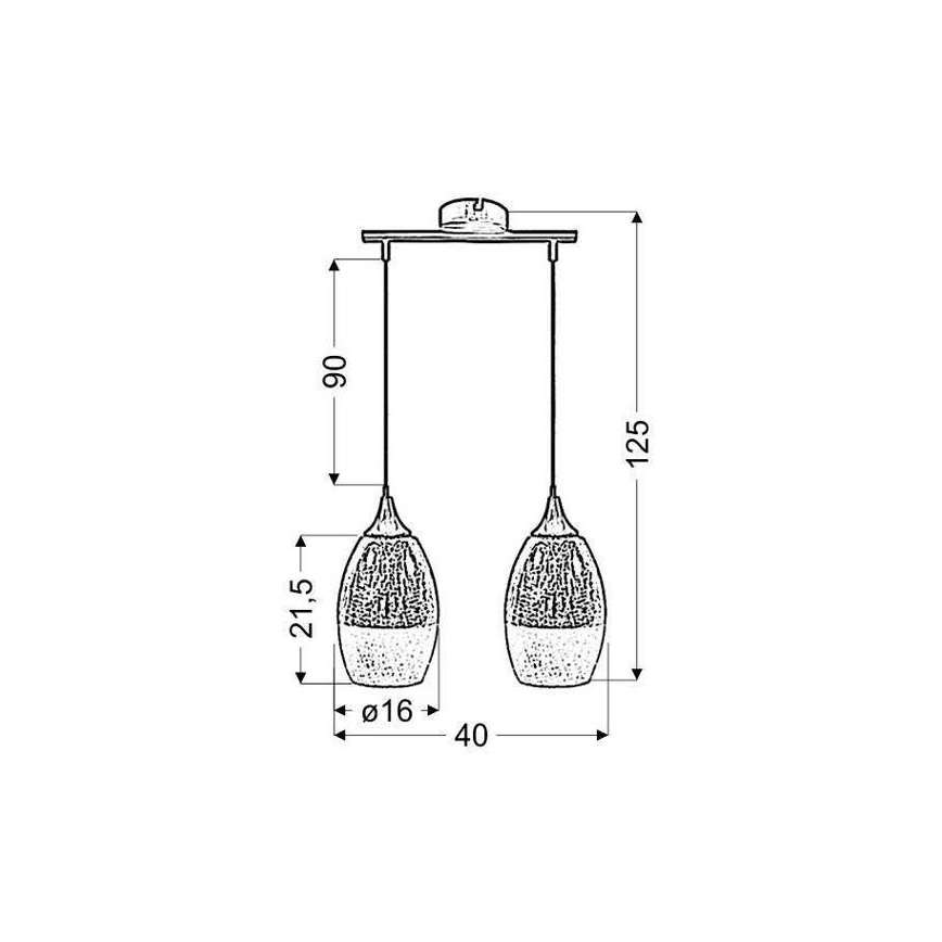Люстра на тросе CELIA 2xE27/60W/230V