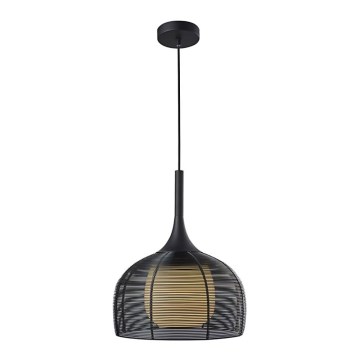 Люстра на тросе CENTER 1xE27/9W/230V черная