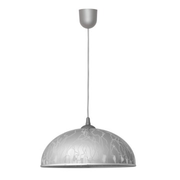 Люстра на тросе CIRCLE 1xE27/15W/230V серая