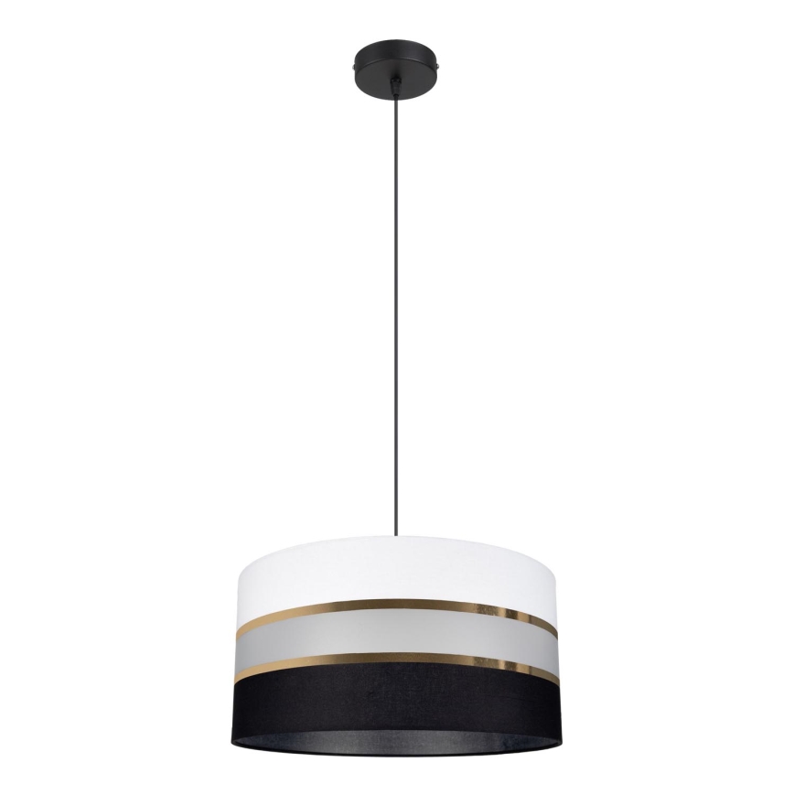 Люстра на тросе CORAL 1xE27/60W/230V черная/белая