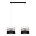 Люстра на тросе CORAL 2xE27/60W/230V черная/белая