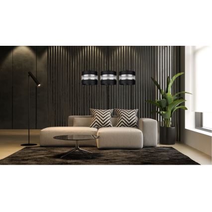 Люстра на тросе CORAL 3xE27/60W/230V черная