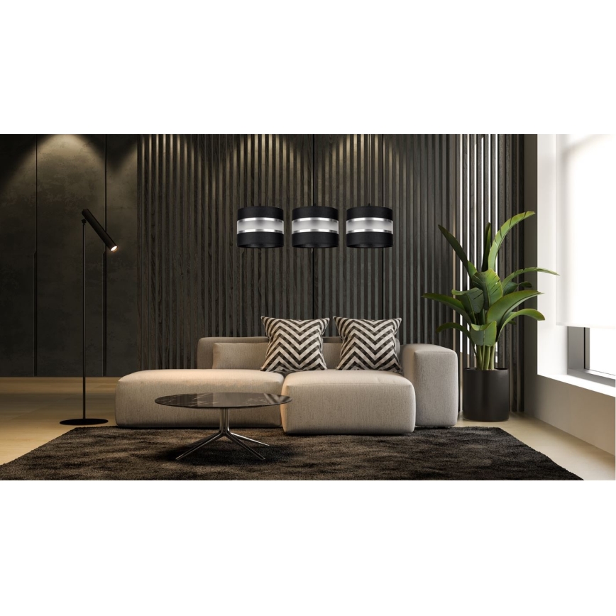 Люстра на тросе CORAL 3xE27/60W/230V черная