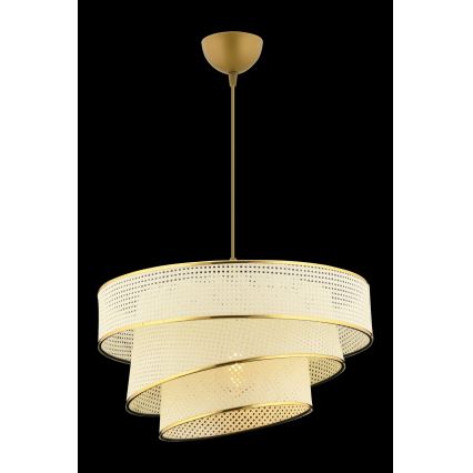 Люстра на тросе COUPER 1xE27/60W/230V белая/золотая