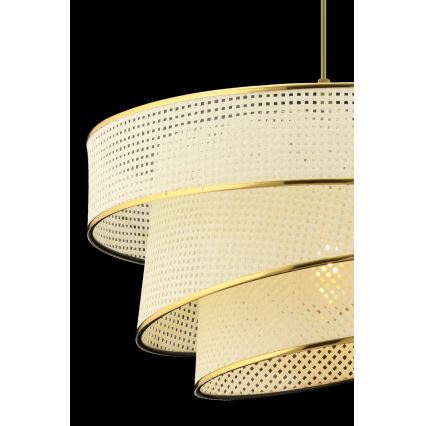 Люстра на тросе COUPER 1xE27/60W/230V белая/золотая
