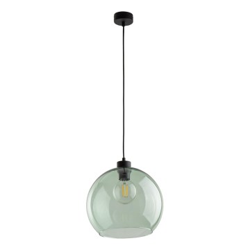 Люстра на тросе CUBUS 1xE27/15W/230V černá/kouřová zelená