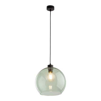 Люстра на тросе CUBUS 1xE27/15W/230V černá/kouřová zelená