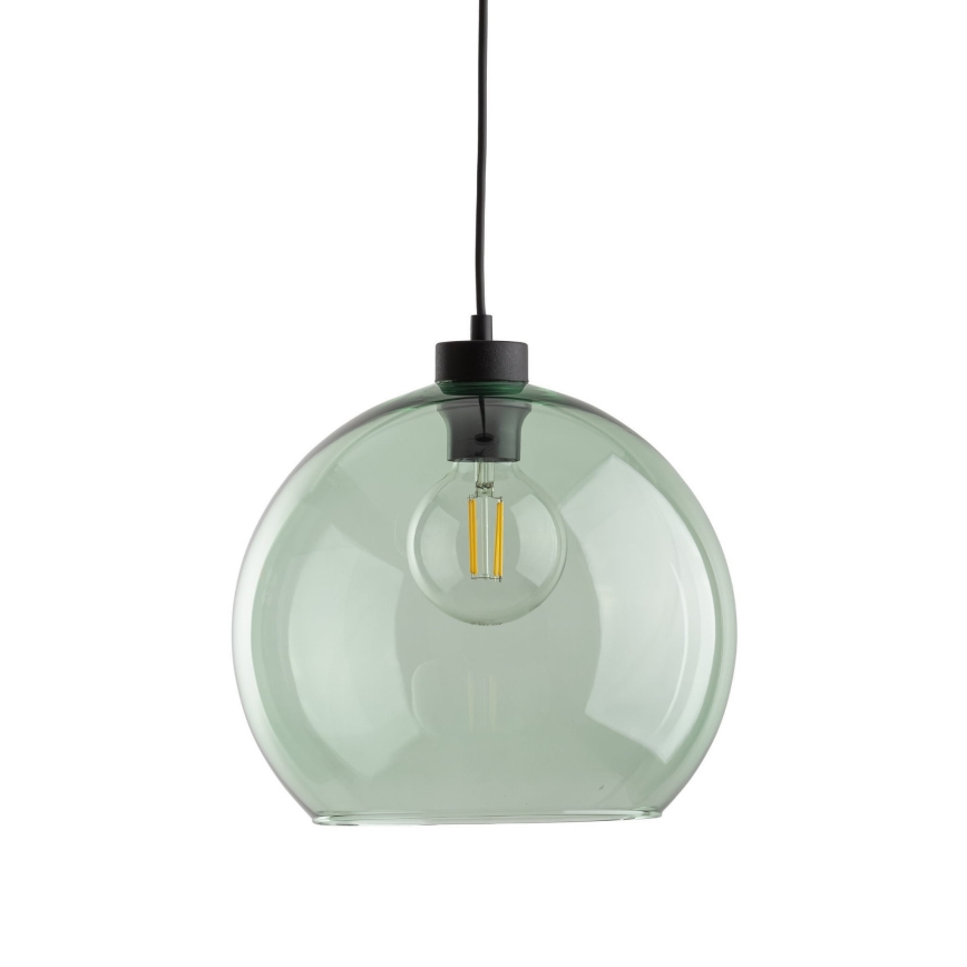 Люстра на тросе CUBUS 1xE27/15W/230V černá/kouřová zelená
