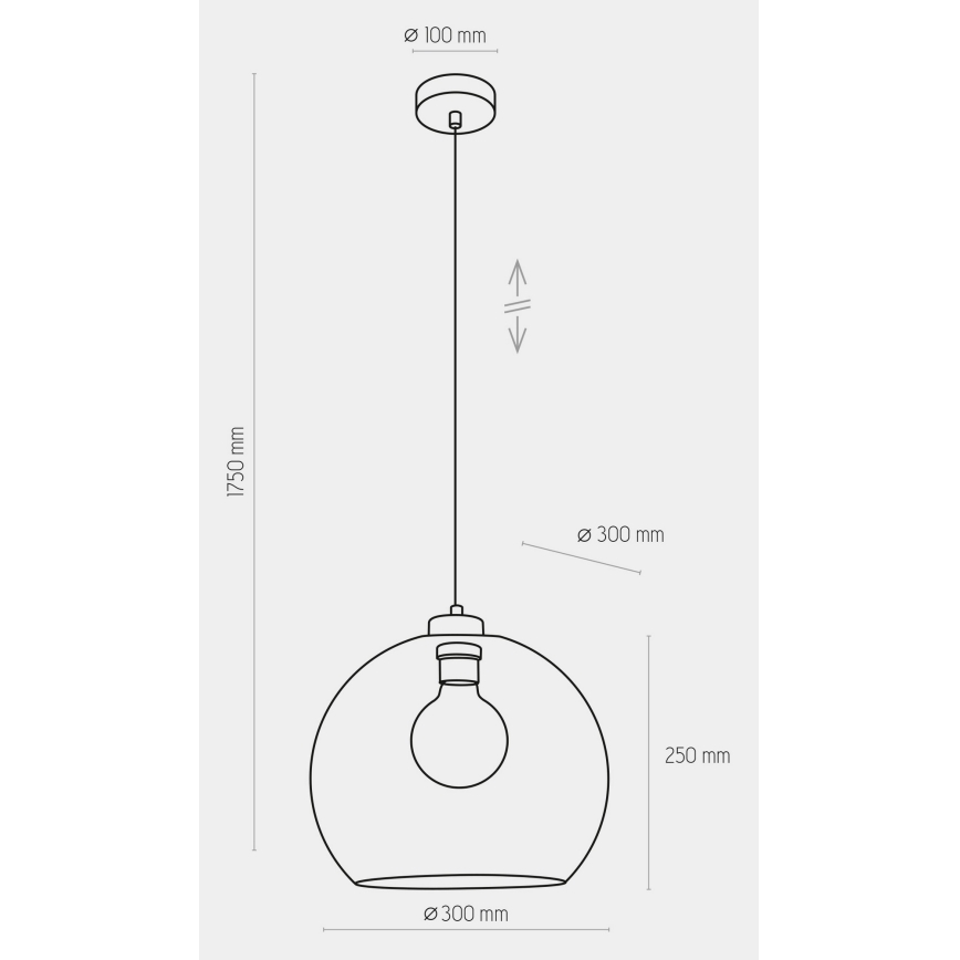 Люстра на тросе CUBUS 1xE27/60W/230V