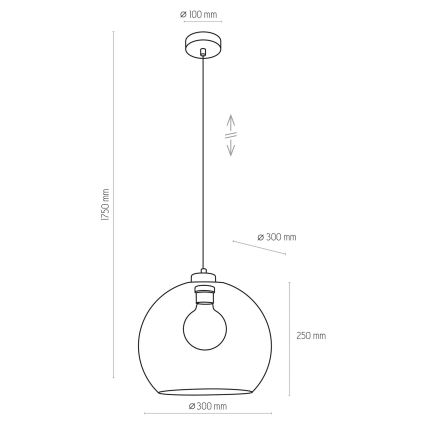 Люстра на тросе CUBUS 1xE27/60W/230V синяя