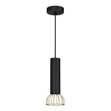 Люстра на тросе DANTE 1xGU10/25W/230V черная/золотая