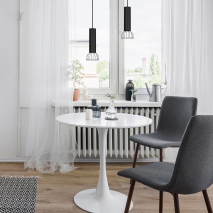 Люстра на тросе DANTE 1xGU10/25W/230V черная/блестящий хром