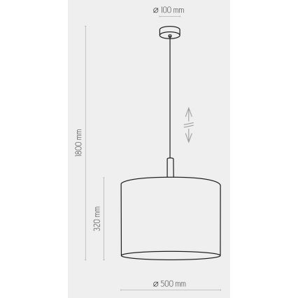 Люстра на тросе DEVA 1xE27/25W/230V белая