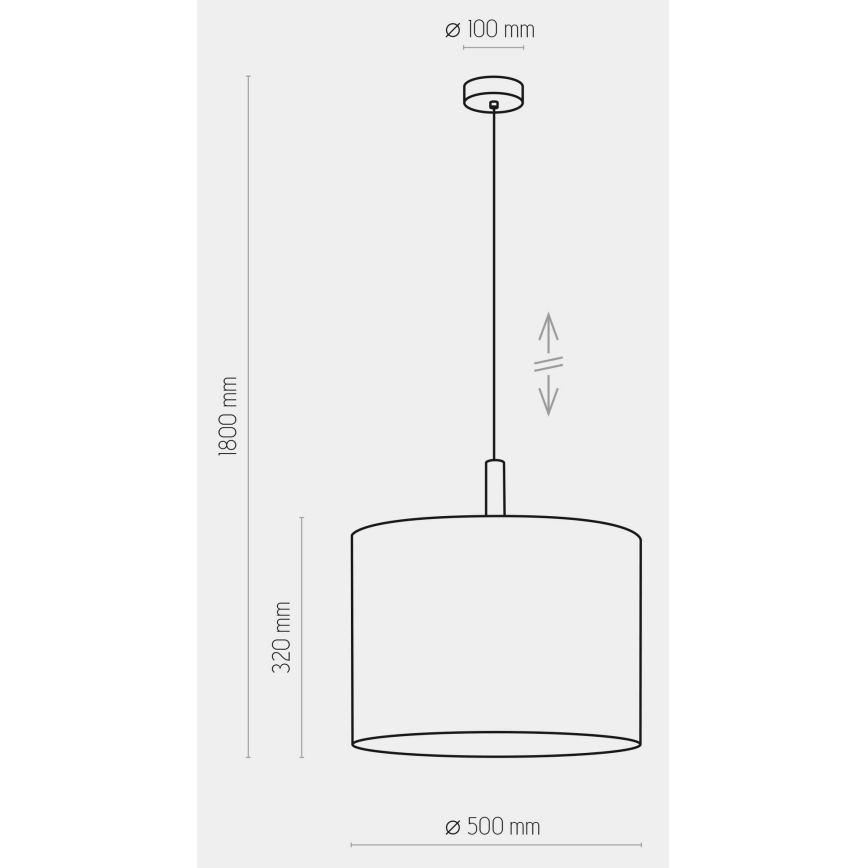 Люстра на тросе DEVA 1xE27/25W/230V белая
