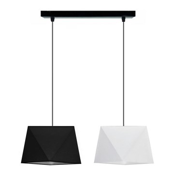 Люстра на тросе DIAMENT 2xE27/60W/230V черная/белая