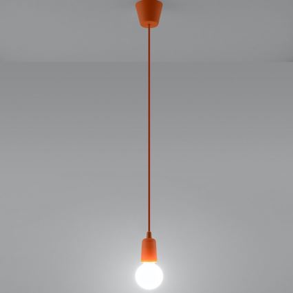 Люстра на тросе DIEGO 1xE27/60W/230V оранжевая