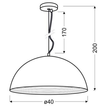 Люстра на тросе DORADA 1xE27/60W/230V хром