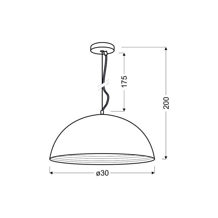 Люстра на тросе DORADA 1xE27/60W/230V медь