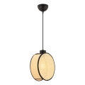 Люстра на тросе DRUM 1xE27/60W/230V бежево-чёрная
