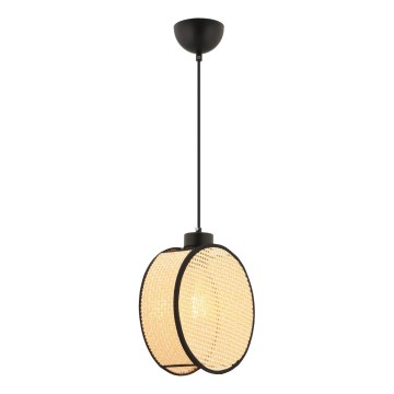 Люстра на тросе DRUM 1xE27/60W/230V бежево-чёрная