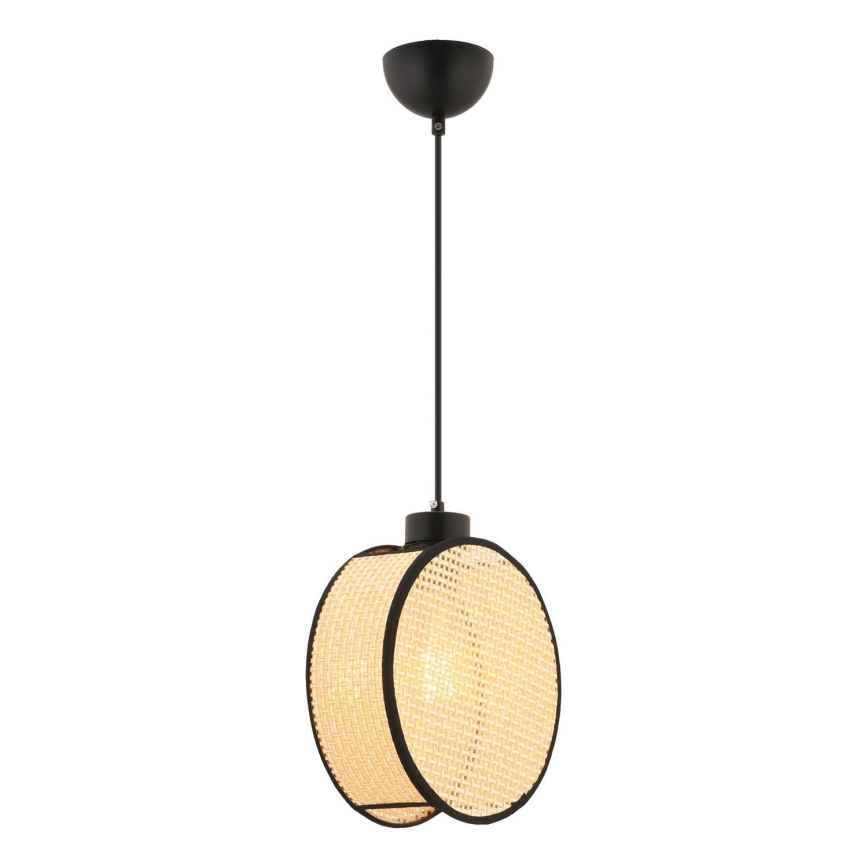 Люстра на тросе DRUM 1xE27/60W/230V бежево-чёрная