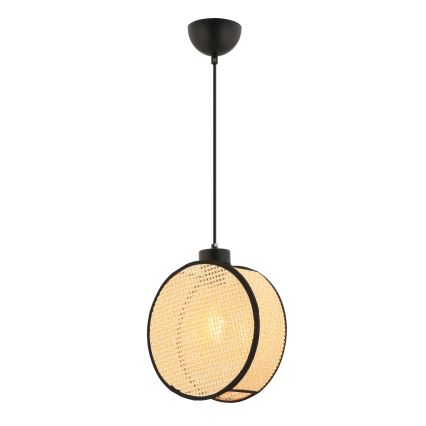 Люстра на тросе DRUM 1xE27/60W/230V бежево-чёрная