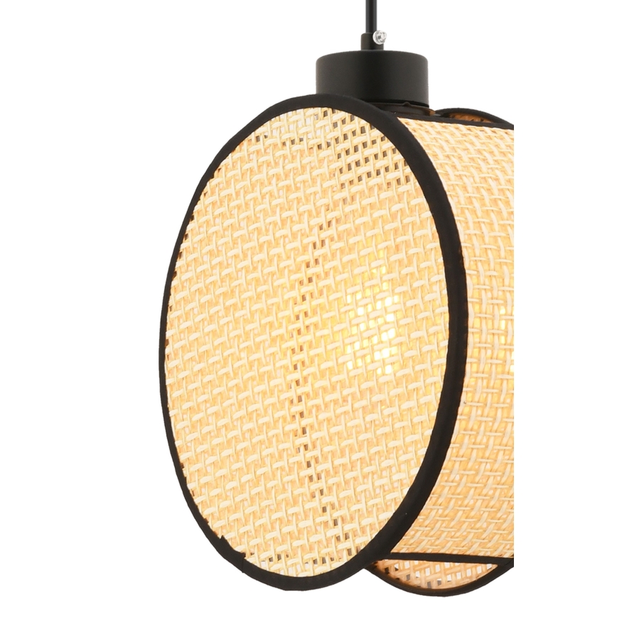 Люстра на тросе DRUM 1xE27/60W/230V бежево-чёрная