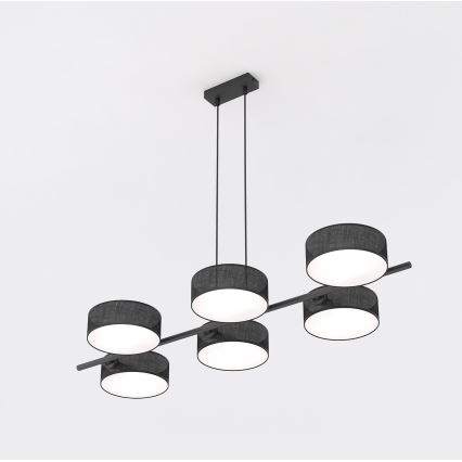 Люстра на тросе DRUMZ 6xE14/10W/230V чёрная
